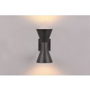 Trio 212560232 Außenwandleuchte Ardas 2x10W | GU10 | IP44 - Lichtrichtung oben/unten, schwarz matt