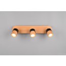Trio 801100332 Deckenstrahler Aruni 3x5W | GU10 | IP20 - schwarz, Holz