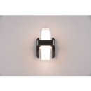 Trio R24266232LED-Außenwandleuchte Limeira 2x3,5W | 380lm | 3000K | IP44 - Aufsatz-/Hintergrundleuchte, schwarz matt