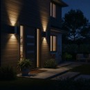 Ideal Lux 033020 Außenwandleuchte 2x60W Gun | E27 | IP54 - Aluminium