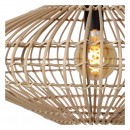 Lucide 03435/56/72 Hängende Deckenleuchte Magali 1x40w | E27 - Hellholz, Rattan, dimmbar
