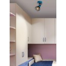 Lucide 08927/01/35 Wandleuchte Pola 1x60w | E27 - blau, einstellbar, dimmbar