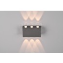 Trio 240760142 LED-Außenwandleuchte Clyde 2x3W | 300lm | 3000K | IP54 - Lichtrichtung nach oben und unten, anthrazit