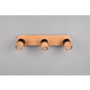 Trio 801100332 Deckenstrahler Aruni 3x5W | GU10 | IP20 - schwarz, Holz