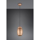 Trio R31571065 Pendelleuchte Bidar 1x28W | E27 | IP20 - höhenverstellbar, Kaffee