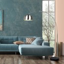 Trio 411700107 Stehleuchte Argentinien 1x60W | E27 | IP20 - Fußschalter, Nickel matt