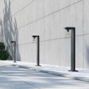 Trio 511660132 Säule Ardila 1x40W | E27 | IP44 - Dimmsensor, Licht ein/aus Schalter, mattschwarz, transparentes Glas