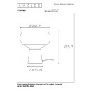 Lucide 05540/01/33 FARRIS dekorative Tischlampe H280mm | 1xE27 - grün, Rauchglas