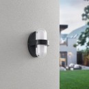 Trio R24266232LED-Außenwandleuchte Limeira 2x3,5W | 380lm | 3000K | IP44 - Aufsatz-/Hintergrundleuchte, schwarz matt