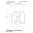 Lucide 08124/01/30 Deckenleuchte Arthur 1x60w | E27 - schwarz, dimmbar