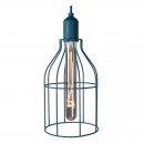 Lucide 08327/01/35 Hängende Deckenleuchte Pola 1x60w | E27 - blau, dimmbar