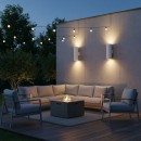 Ideal Lux 092300 Außenwandleuchte 2x60W Gun | E27 | IP54 - weiß