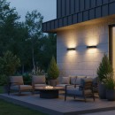 Ideal Lux 092355 Außenwandleuchte 2x60W Andromeda | E27 | IP54 - anthrazit