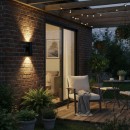 Ideal Lux 100395 Außenwandleuchte 2x35W Gun | GU10 | IP54 - schwarz