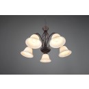 Trio 101000524 Hängende Deckenleuchte Rustica 5x40w | E14 - Rost, weiß