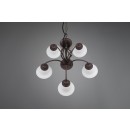 Trio 101000524 Hängende Deckenleuchte Rustica 5x40w | E14 - Rost, weiß