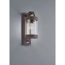 Trio 204169124 Außenwandlampe mit Bewegungssensor Sambesi 1x28w | E27 | IP44 - Braun