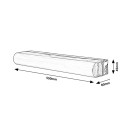 Rabalux 2066 LED-Badwandleuchte über Spiegel Matt 1x15W | 1360lm | 4000K | IP44 - Chrom, Weiß