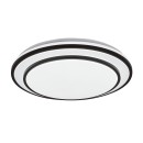 Rabalux 2130 LED-Deckenleuchte Lupita 1x40W | 2700lm | 3000-6500K - dimmbar, Timer, Memoryfunktion, Nachtlicht, Fernbedienung, schwarz, weiß