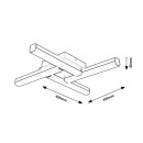 Rabalux 2168 LED-Bad-Deckenaufbauleuchte Evan 1x18W | 1750lm | 4000K | IP44 - schwarz, weiß