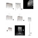 Ideal Lux 008 370 Anbauleuchte 3x40W Rain | E14 - Kristall