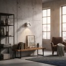 Ideal Lux 260648 LED Wandleuchte Bean Square 1x35w | 220lm | 3000K - Netzschalter auf Körper, weiß