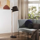 Ideal Lux 282084 Stehleuchte Axel PT1 1x60w | E27 - Kabelschalter, schwarz