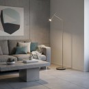 Ideal Lux 285337 LED-Stehleuchte Diesis Pt 1x7w | 660lm | 3000K - Kabelschalter, Nickel