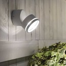 Ideal Lux 285467 LED Außen Wandleuchte Omega Ap Round 1x7w | 650lm | 4000k | IP54- Anthrazit