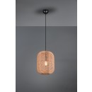 TRIO 303090132 Pendelleuchte Runa 1x40W | E27 | IP20 - schwarz mit braun