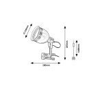Rabalux 3092 Tischleuchte mit Clip Flint 1x25W | E14 - schwarz