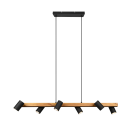Trio 312490632 Deckenleuchte Marley 6x35W | GU10 - Holz, schwarz