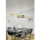 Trio 320310308 LED Hängende Deckenleuchte Salinas 1x34w | SMD | 4200lm | 3000k - 3-Phasen-Dimmen, Messing, schwarz