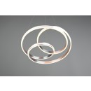 Trio 326210107 LED Hängende Deckenleuchte Yara 1x60w | 7200lm | 2300 + 3000 + 4000K - Verstellbare Höhe, DIP-Switch, 3-Phasen-Dimmen, Matt-Nickel