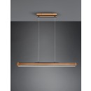 Trio 326610232 LED Hängende Deckenleuchte Deacon 1X40W | 3200lm | 2700-6000K - verstellbare Höhe, Speicherfunktion, dimmbar, schwarz, Holz