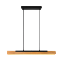 Trio 341610132 Kerala LED-Pendelleuchte 1x25W | 3000lm | 3000K - 4-Phasen-Touchdimmer, höhenverstellbar, schwarz, Holz