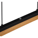 Trio 341610132 Kerala LED-Pendelleuchte 1x25W | 3000lm | 3000K - 4-Phasen-Touchdimmer, höhenverstellbar, schwarz, Holz