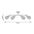 Rabalux 3537 Spotleuchte Belano 4x40w | E27 - schwarz