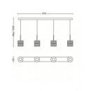 Philips LED Hängeleuchte - Kronleuchter 4x4,5W ORTEGA - bronze