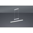 TRIO 375310507 LED Pendelleuchte Trajan 1x42W + 2x6W | 5000L | 2700-5000K | IP20 - 3-Phasen-dimmbar, einstellbare Breite und Höhe, dimmbar, obere/untere Beleuchtung, Nickel