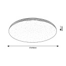 Rabalux 3875 LED Badezimmerleuchte Deckenleuchte Toma 1x30w | 2100lm | 4000k | IP44 - Star Effect, Chrom, weiß