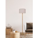 Trio 401200101 Stehleuchte Korba 1x60w | E27 - Fußschalter, Holz, weiß