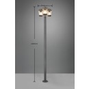 Trio 411060342 Gartenleuchte Cavado 3x40w | E27 | IP44 - Anthrazit