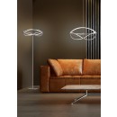 TRIO 421210107 LED Stehleuchte Charivari 1x31W| 3700L | 3000K | IP20 - dimmbar, Fußschalter, Nickel