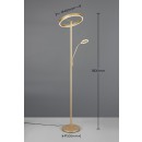 Trio T449510279 LED Stehlampe WILLIS | 39+6W integrierte LED-Quelle | 4600lm | 2300+3000+4000K