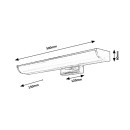 Rabalux 5063 LED Badezimmerleuchte Wandleuchte über Evron 1x75w Spiegel | 600lm | 4000k | IP44 - Chrome, weiß