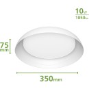 Philips 8720169301016 LED Deckenleuchte Fleta | 10W integrierte LED-Quelle | 1850lm | 2700K