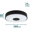 Philips 8720169301290 LED Deckenleuchte Coiner  | 24W integrierte LED-Quelle | 2700lm | 2700K