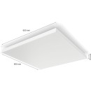 Philips Hue 8720169277670 LED Deckenleuchte Datura Square | 67W integrierte LED-Quelle | 2000-6500+RGBK