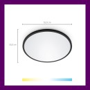 Philips WiZ 8720169071018 LED Deckenleuchte SuperSlim | 32W integrierte LED-Quelle | 3800lm | 2700-6500K